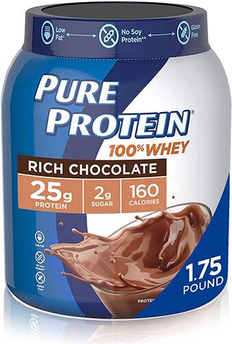 美国代购Pure Protein Powder, Whey High Protein, Low Sugar, G