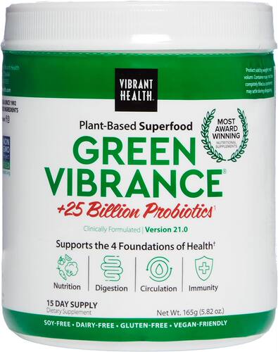 美国代购Vibrant Health, Green Vibrance, Vegan Superfood Powd