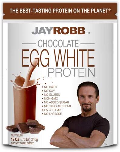 Jay Robb Chocolate Egg White Protein Powder, Low Carb, Keto,