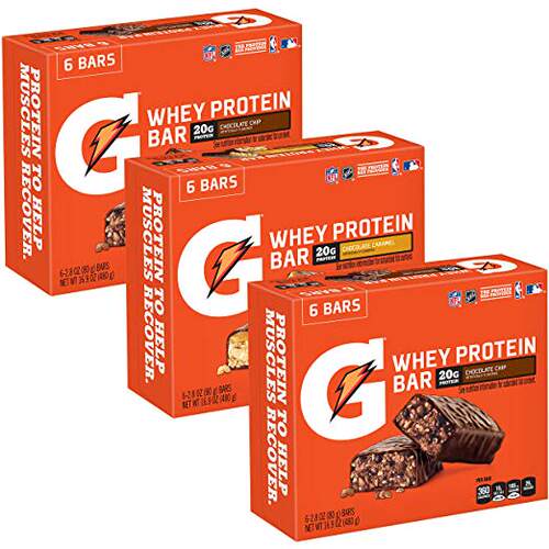 Gatorade Whey Protein Bars, Variety Pack, 2.8 oz bars
