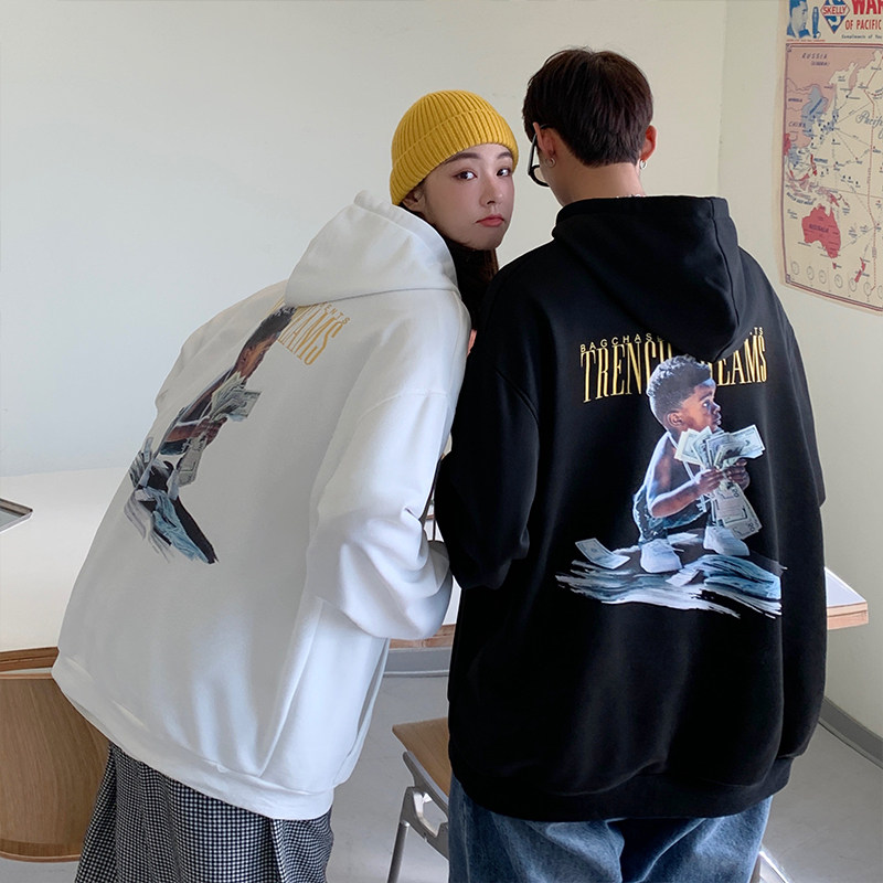 春装印花宽松连帽卫衣情侣装oversizes帽衫春秋外套男撞815-HM189,男装卫衣,星座716A-1（原星座815）