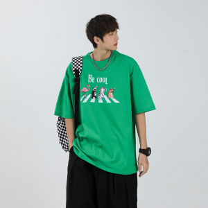 夏天宽松短袖t恤男装时尚印花tee恤衫oversizes XZ815-HT14P28图片