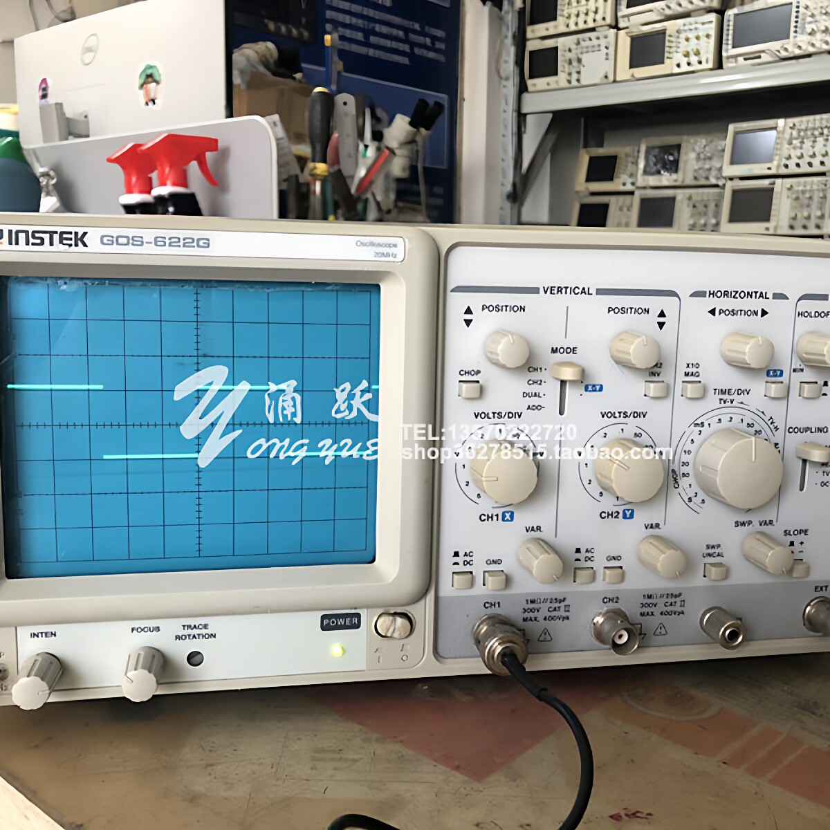 二手模拟示波器 双踪20M/50M 原装固纬 GOS-622G/652G图片