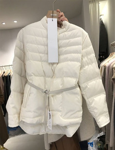 韩国东大门2025秋冬新款小个子立领腰带收腰设计短款羽绒服外套女