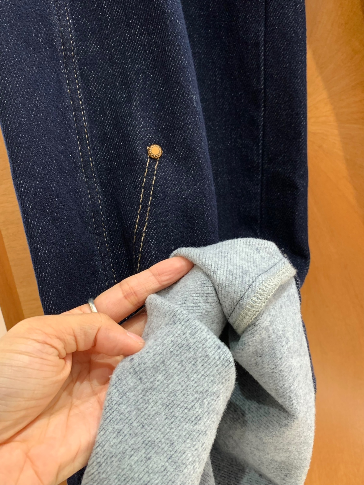 磨绒 牛货天丝棉品质不褪色微弯刀高腰棉软牛仔长裤显瘦深色秋新