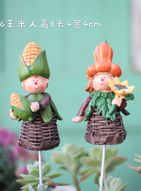 外贸树脂小丑花插庭院花园装饰美式乡村田园摆设花园摆件花盆插件