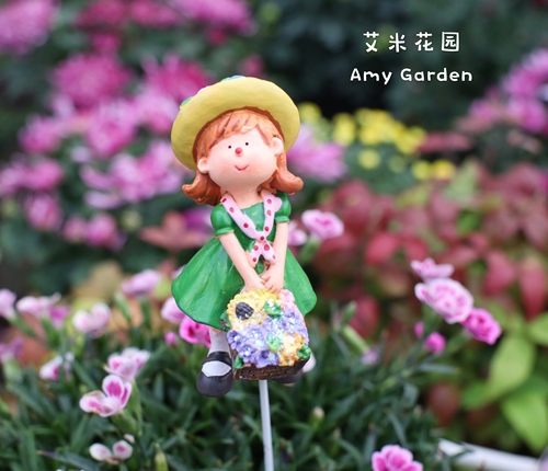 外贸瓢虫鸭子青蛙动物人物花园创意多肉装饰花盆插件摆件园艺花插