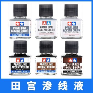 Flash模型田宫渗线液87131高达模型旧化渍洗液 黑色灰色棕色