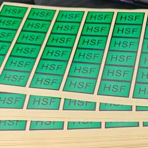 25*15mm绿色环保不干胶标签纸无卤HSF/HF标识贴纸可定制彩色印刷