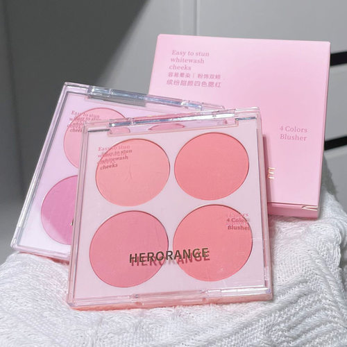 HERORANGE缤纷甜颜四色腮红｜