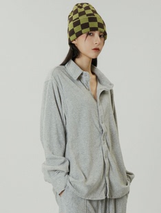 raucohouse代购22A/W Towel texture over snap shirt 毛巾料衬衫