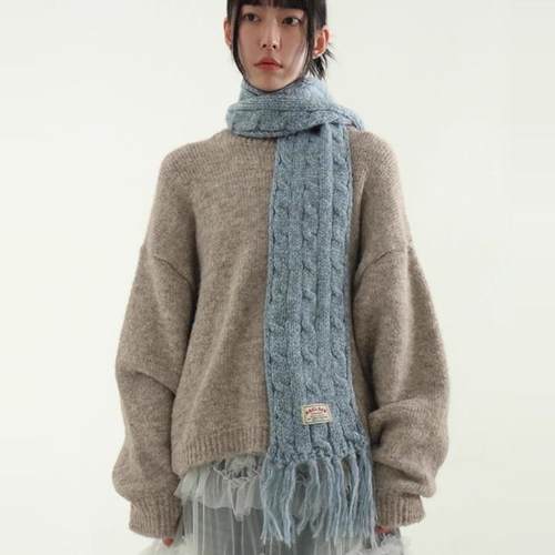 宽松套指毛衣韩国代购