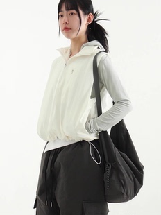 韩国代购23F/W side string paper square bag 设计师抽绳单肩包