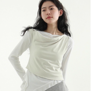 mild draped sleeveless 设计师背心 韩国代购 top 25A