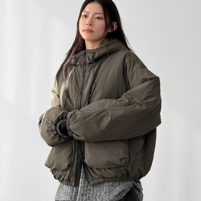 韩国代购25F/W multi pocket hood padding jumper (unisex) 棉服