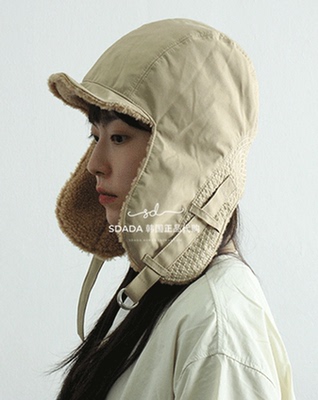 韩国代购保暖护耳帽设计师