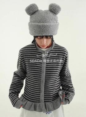 韩国代购25A/W dumble bear beanie 毛绒帽子