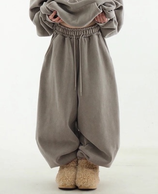 松紧抽绳宽松版型抽绳卫裤