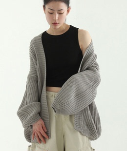 韩国代购23A/W  oversize knit cardigan 宽松针织系扣开衫
