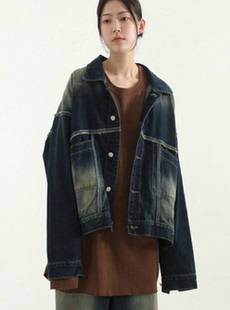 22F denim trucker jacket做旧水洗牛仔夹克外套 sandy 韩国代购