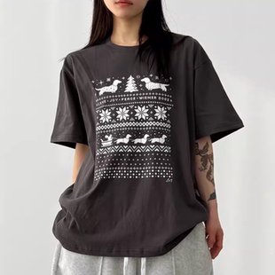winter pixel tee 25F 印花T恤 half cotton 韩国代购 printed