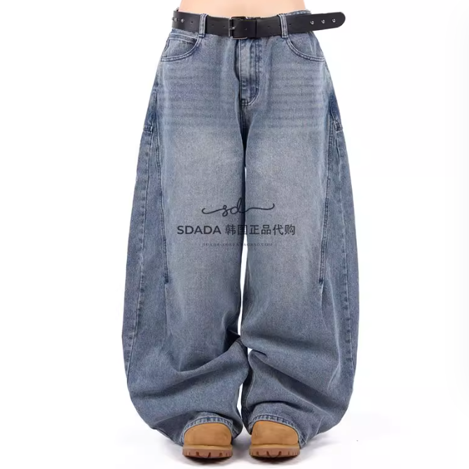 OBJECTWIDEJEANS水洗牛仔裤