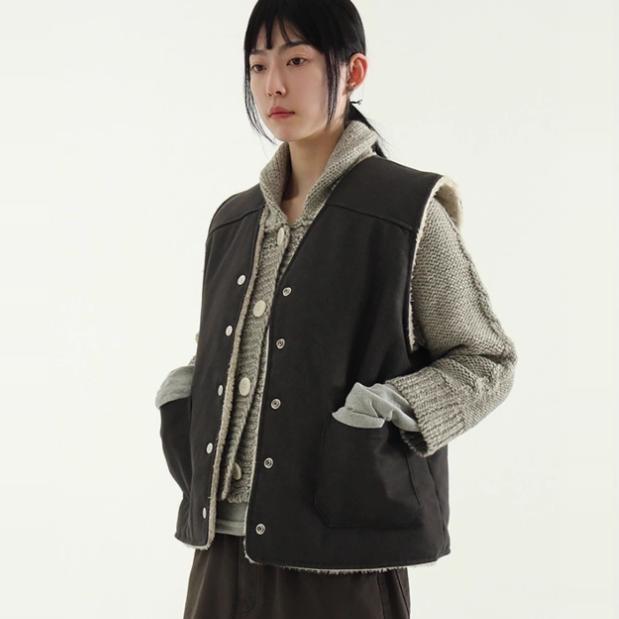 设计师两面穿马甲韩国代购