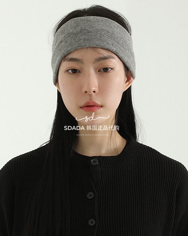 韩国代购21S/S wide plain hair band 宽幅发带 男女同款