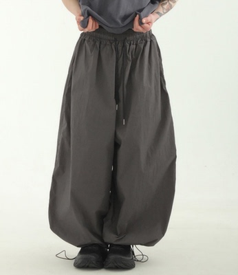 松紧抽绳中性风长裤韩国代购