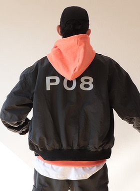 韩国代购19 Paragraph P08 3M scotch jacket 反光字母夹克外套