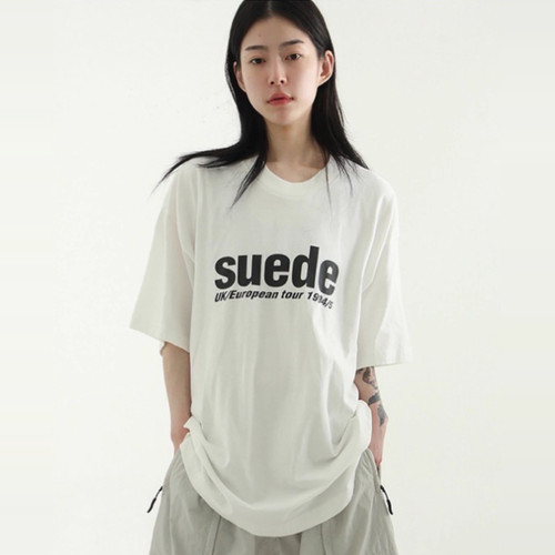 韩国代购设计师字母印花棉质T恤