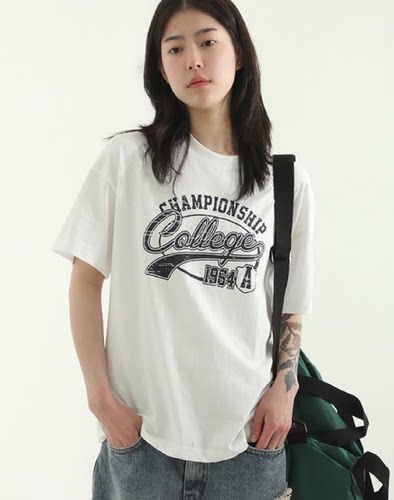 Collegeprintcottonhalftee
