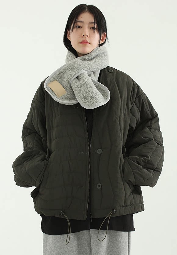 韩国代购21F/W vintage mood quilting jumper 菱格夹棉外套 男女