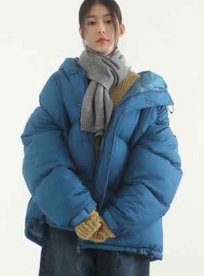 韩国代购棉服宽松纯色保暖棉