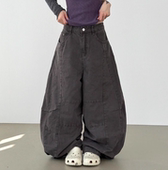 25F 水洗做旧拼接长裤 section 韩国代购 pants dyed balloon