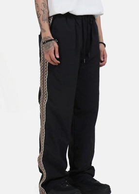 韩国代购侧边刺绣民族长裤