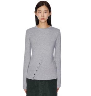 SLIT 23F T恤 TEE 開叉系扣長袖 BUTTON 韓國代購