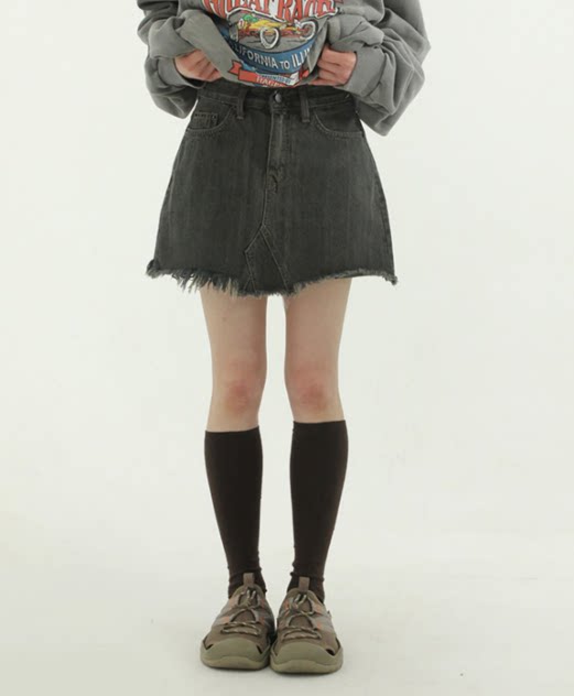 darkgreydenimminiskirt