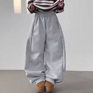 lined section 卫裤 pants napping banding 韩国代购 balloon