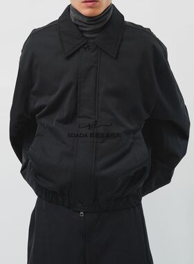 韩国代购23F/W CURVE BLOUSON 弯刀设计师薄棉短款夹克