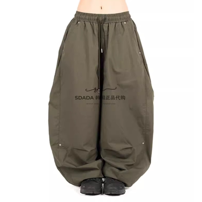 韩国代购设计师宽松工装裤男女
