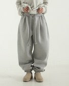 over fit tuck 韩国代购 pin jogger balloon 21F pants捏褶卫裤