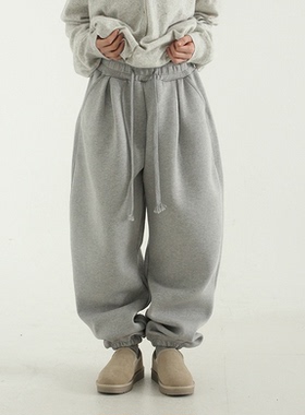 韩国代购21F/W over fit pin tuck balloon jogger pants捏褶卫裤