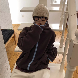 WOODLAND FLEECE ZIP 韩国代购 摇粒绒拉链帽衫 外套 25F