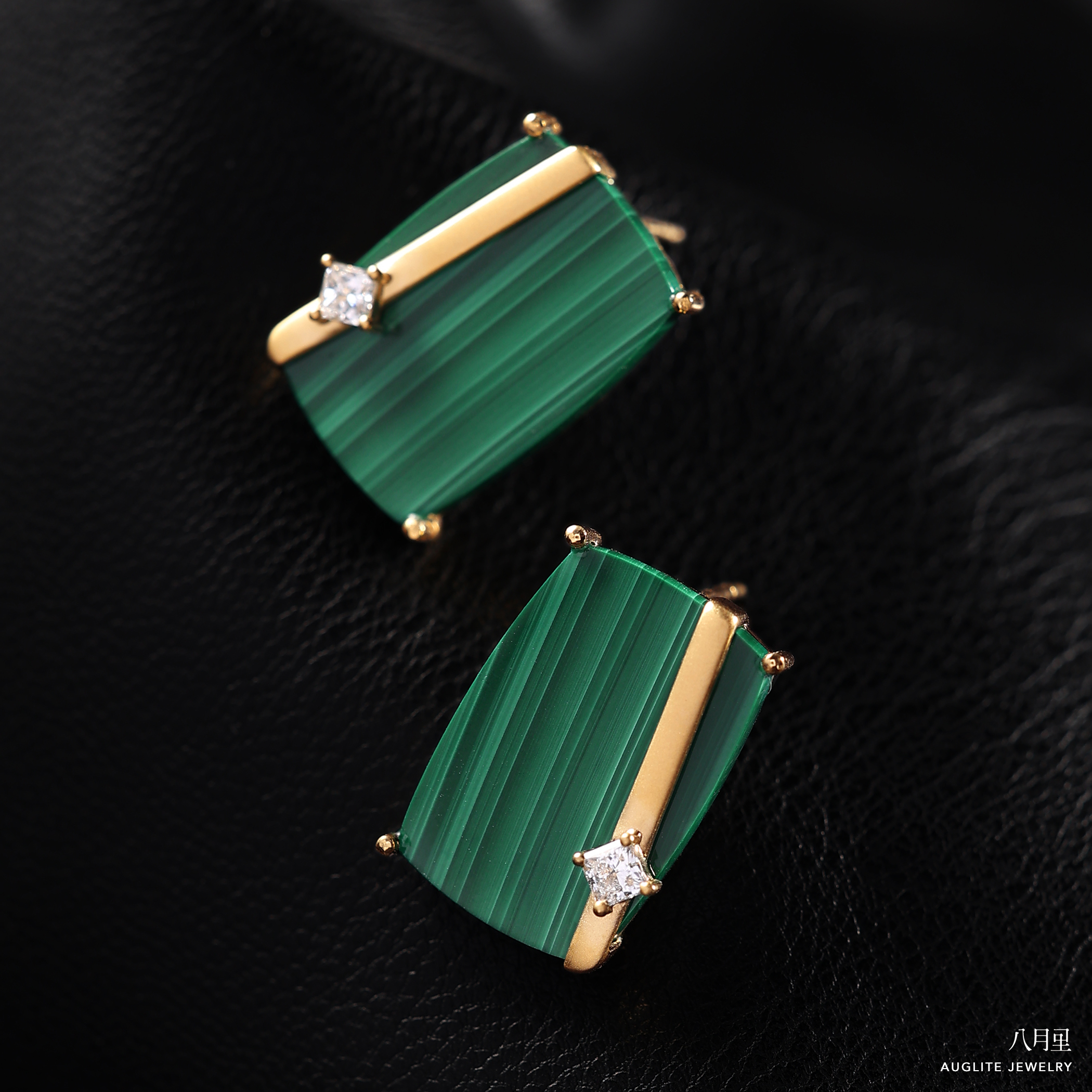 欧美极简风轻奢珠宝18K金耳环