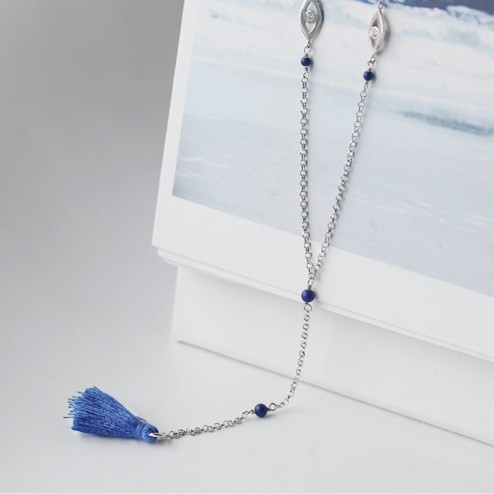 清仓特惠不退换 希腊设计Arteon-恶魔之眼 925纯银项链毛衣链长款|msdalam kategori Aksesori/Barang Kemas Fesyen, kalung - dari Buy2taobao.com untuk memberikan perkhidmatan ejen Taobao profesional membeli