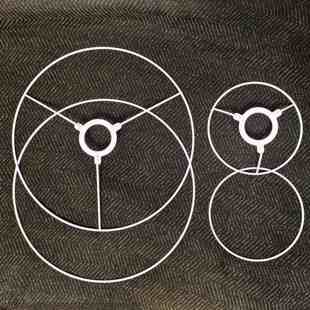 跨境DIY自制灯罩配件铁架手工绳艺编织灯架台灯圆形对圈五金铁架