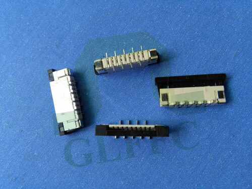 FFC扁平软排线连接器 FPC插座1.0-9P 立式贴片带锁抽屉