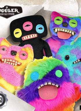 英国品牌fuggler牙齿萌牙怪兽玩偶放克牙宝怪物搞怪毛绒潮玩公仔