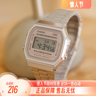 卡西欧手表男女小方块复古运动防水电子学生手表A168WA-8A/3A